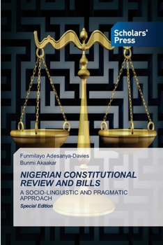 Paperback Nigerian Constitutional Review and Bills Book
