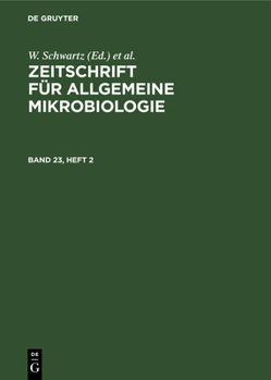 Hardcover Zeitschrift Für Allgemeine Mikrobiologie. Band 23, Heft 2 [German] Book