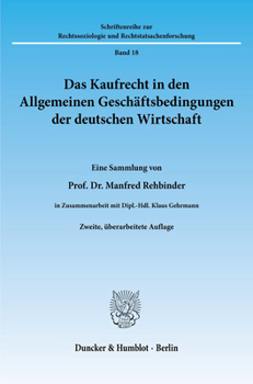Paperback Das Kaufrecht in Den Allgemeinen Geschaftsbedingungen Der Deutschen Wirtschaft [German] Book