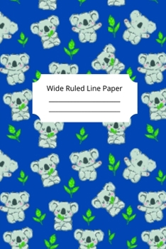 Paperback Cute Sleep Koala Theme Wide Ruled Line Paper Book