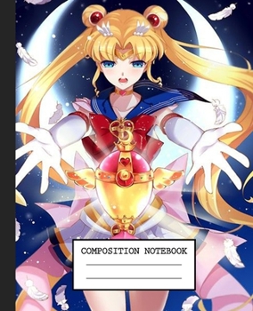 Notebook: Anime Japan Sailor Moon Soft Glossy Cover Graph Paper Pages Book 7.5 x 9.25 Inches 110 Pages