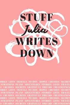 Paperback Stuff Julia Writes Down: Personalized Journal / Notebook (6 x 9 inch) with 110 wide ruled pages inside [Soft Coral] Book