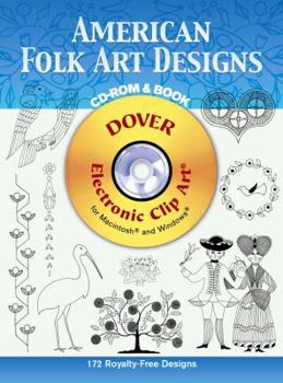 Paperback American Folk Art Designs [With CDROM] Book