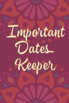 Important Dates Keeper: Maroon Flower