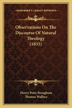 Paperback Observations On The Discourse Of Natural Theology (1835) Book