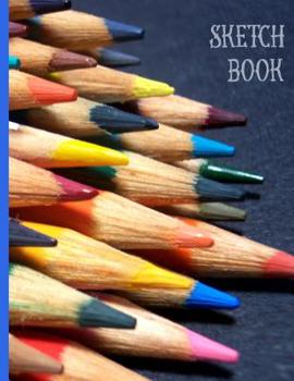 Paperback Array of Colored Pencils for Drawing and Coloring: Sketch Book