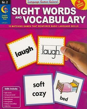 Paperback Sight Words and Vocabulary, Grade 2 Book