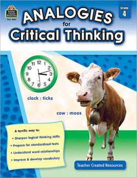Paperback Analogies for Critical Thinking Grade 4 Book