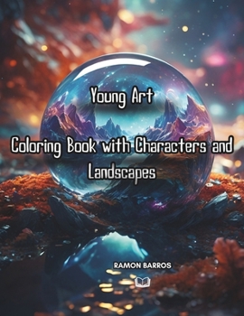 Paperback Young Art Coloring Book with Characters and Landscapes Book