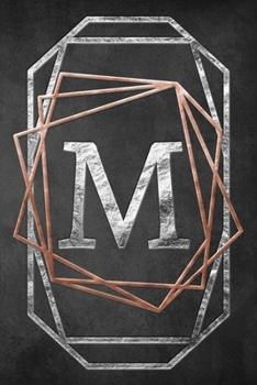 Chalkboard Foiling Minimalist Letter Notebook - M: A personalized monogram notebook just for you!