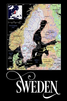 Paperback Sweden: Map Notebook Book