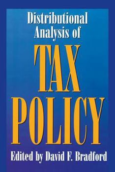 Paperback Distributional Analysis of Tax Policy Book