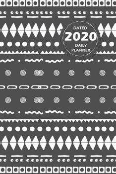 Paperback Pattern Lifestyle, Dated 2020 Daily Planner, 365 Days Blank Lined, Write-in Journal (Gray) Book