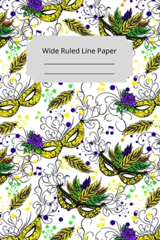 Paperback Mardi Gras Art Theme Notebook Book