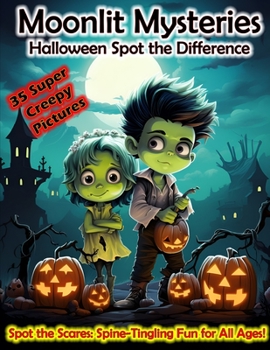 Paperback Moonlit Mysteries: Halloween Spot the Difference Book