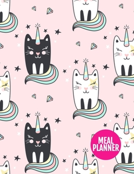 Meal Planner: Pretty 52 Weeks Pages for Tracking and Planning your Meals, Grocery Shopping List, Food Planner Prep Book | Large 8.5 x 11 Inch | 110 Pages  - Product Code XL 034422