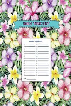 Daily Task List : Flower Design Simple Write down and Check off to Do List