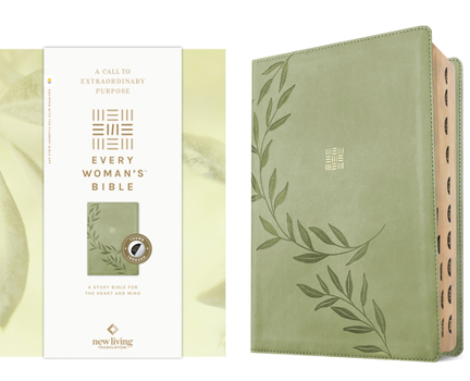 Imitation Leather NLT Every Woman's Bible, Filament Enabled (Leatherlike, Olive Branch Green, Indexed, Red Letter) Book