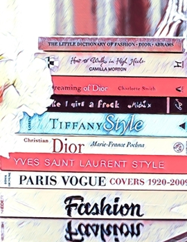 Paperback Paris Vogue, Yves Saint Laurent, Dior, Tiffany Style in Free Hand: BLANK composition notebook 8.5 x 11, 118 DOT GRID PAGES Book