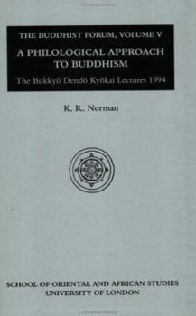 Paperback Buddhist Forum Volume V: Philological Approach to Buddhism Book