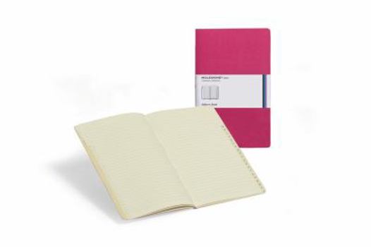 Leather Bound Moleskine Volant Address Book, Soft Cover, Large (5" x 8.25") Address Book, Magenta Book
