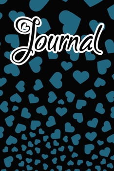 Paperback Journal: Steel Blue Falling Hearts Journal for women to write Book