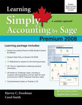Paperback Learning Simply Accounting by Sage Premium 2008 Book