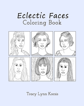 Paperback Eclectic Faces Coloring Book