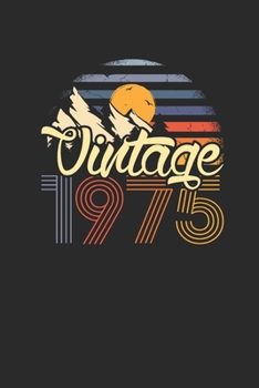 Vintage 1975: Blank Lined Notebook (6 x 9 - 120 pages) Birthday Themed Notebook for Daily Journal, Diary, and Gift