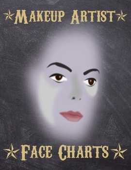 Makeup Artist Face Charts: Makeup cards to paint the face directly on paper with real make-up - Ideal for: professional make-up artists, vloggers and cosplay influencers - 150 cards - Size 8,5x11