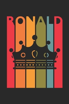 Ronald: Vintage Custom Personalized Lined Name Notebook, Diary, Journal - Retro Birthday, Christmas Gifts for Son, Nephew, Brother, Dad, Father: ... Diary, 110 page, Lined, 6x9 (15.2 x 22.9 cm)