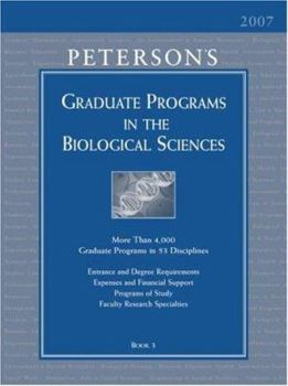 Hardcover Peterson's Graduate Programs in the Biological Sciences: Book 3 Book