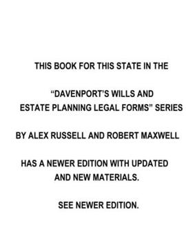 Paperback Davenport's Tennessee Wills And Estate Planning Legal Forms Book