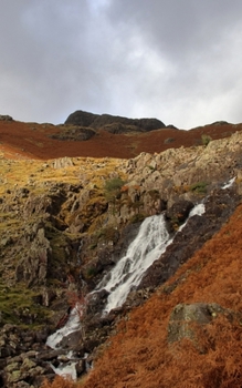 Paperback Notebook: Waterfall Cumbria Lake District England Book