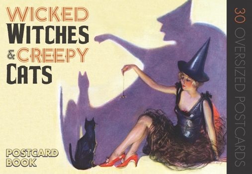 Paperback Wicked Witches & Creepy Cats: Postcard Book