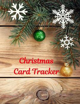 Paperback Christmas Card Tracker: Record Book for Sending and Receiving Holiday Cards Book