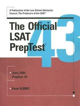 Paperback The Official LSAT PrepTest: Number 43 Book