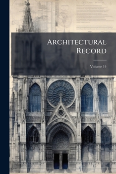 Paperback Architectural Record; Volume 14 Book