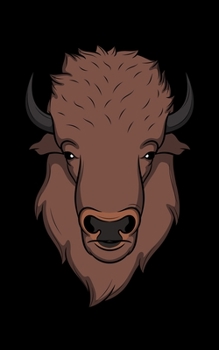 Notebook: Bison Wisent Head Illustration - 100 Graph Paper Pages - Soft Cover - Small Size - 5 x 8 inch
