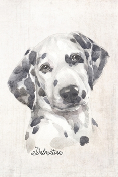 Dalmatian Dog Portrait Notebook: Blank Dot Grid Journal for Dog Lovers, Dog Mom, Dog Dad and Pet Owners 6x9 5MM Dot Grid Pages