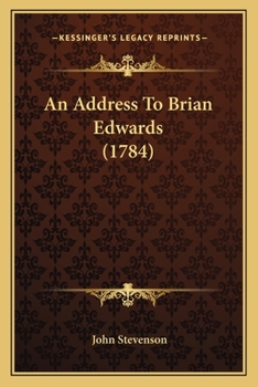 Paperback An Address To Brian Edwards (1784) Book