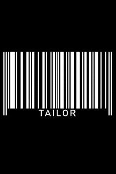 Paperback Notebook: Tailor Couturier Dressmaker Outfitter Garments White Barcode Job Black Lined Journal Writing Diary - 120 Pages 6 x 9 Book