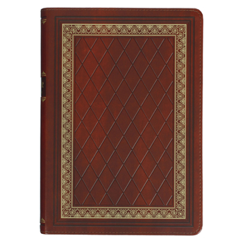 KJV Study Bible, Standard King James Version Holy Bible, Thumb Tabs, Ribbons, Faux Leather, Saddle Tan/Diamond Debossed