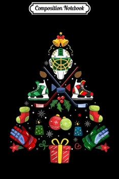Composition Notebook: Xmas Outfit - Hockey Players Christmas Tree  Journal/Notebook Blank Lined Ruled 6x9 100 Pages