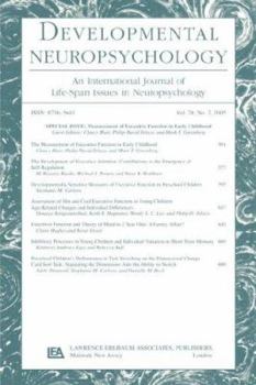 Paperback Measurement of Executive Function in Early Childhood: A Special Issue of Developmental Neuropsychology Book