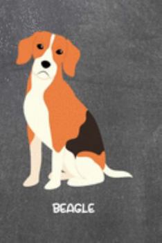 Paperback Beagle: Dogs Blank Lined Gift Journal Diary or Notebook, Hand Drawn Illustration, Wide Rule Book