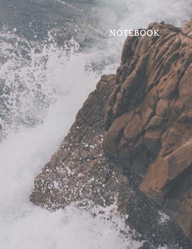Lined Notebook: Ruled Pages Book (8,5 x 11 inches) - 100 Pages Journal II Planning, Drawing, Sketching, Writing, Wave, Beach, Sea, Cliff