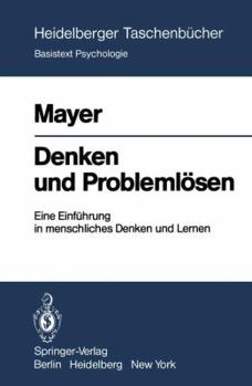 Paperback Denken Und Problemlösen: Eine Einführung in Menschliches Denken Und Lernen [German] Book
