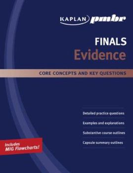 Paperback Kaplan PMBT Finals: Evidence: Core Concepts and Key Questions Book