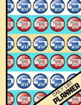 DAILY LIST PLANNER: American Rodeo Donkey Pattern Tasks Novelty Gift - Donkey Daily List Planner for Boys, Girls, Teens, Women